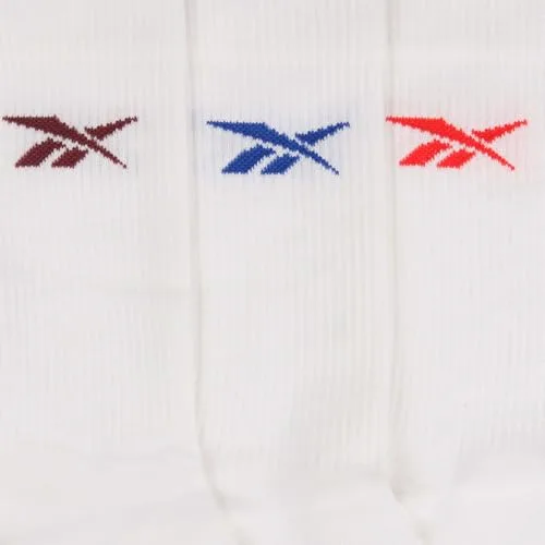 Reebok ▫️ Meias Sports Essentials Crew unissexo para adulto (Conjunto de 3) 6