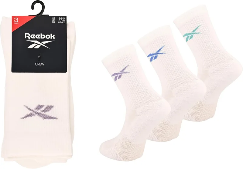 Reebok ▫️ Sports Essentials Crew Socks Unisex Adulto (Conjunto de 3)