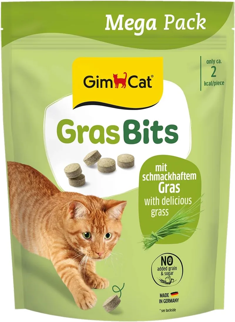 GimCat ▫️ Herb bits - Snack para gatos sem cereais, rico em vitaminas e com Royal Herb - 1 saco (1 x 425 g)