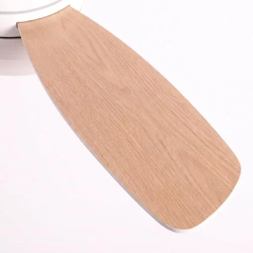 Jocca ▫️ Ventilador de teto com luz LED regulável | Ventilador branco com acabamento em imitação de madeira natural | Comando à distância | 3 velocidades | 70 W | Temporizador | Diâmetro 106 cm | 5