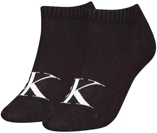 Calvin Klein ▫️ Organic Cotton Monogram Quarter Sock Women (Pack de 2)