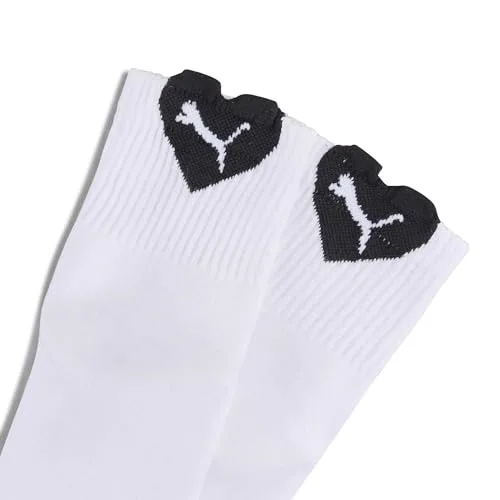 PUMA ▫️ Meias femininas com logótipo «Coração de Algodão Reciclado» (Conjunto de 2) 3
