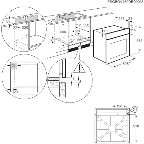 Electrolux ▫️ Forno elétrico de encastrar EOF6P54TX, pirolítico, 72 L 3