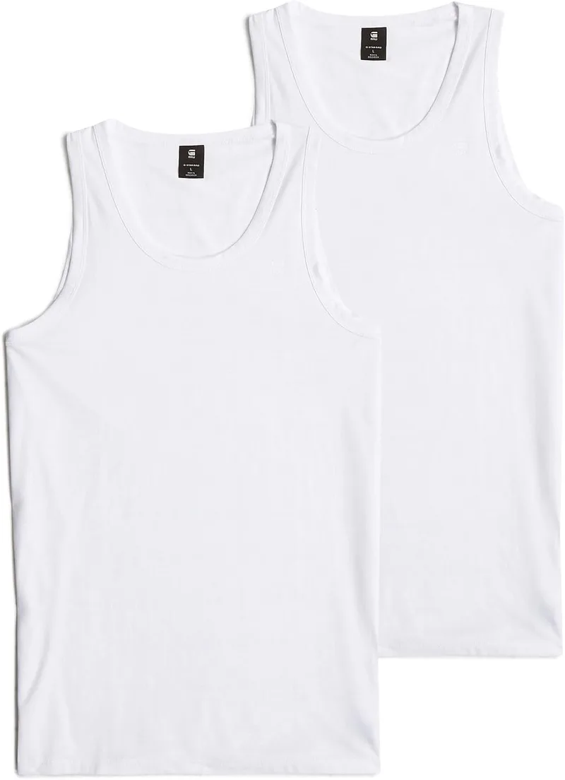 G-STAR ▫️ Base Tank Top - Conjunto de 2 camisolas interiores para homem (Conjunto de 2)