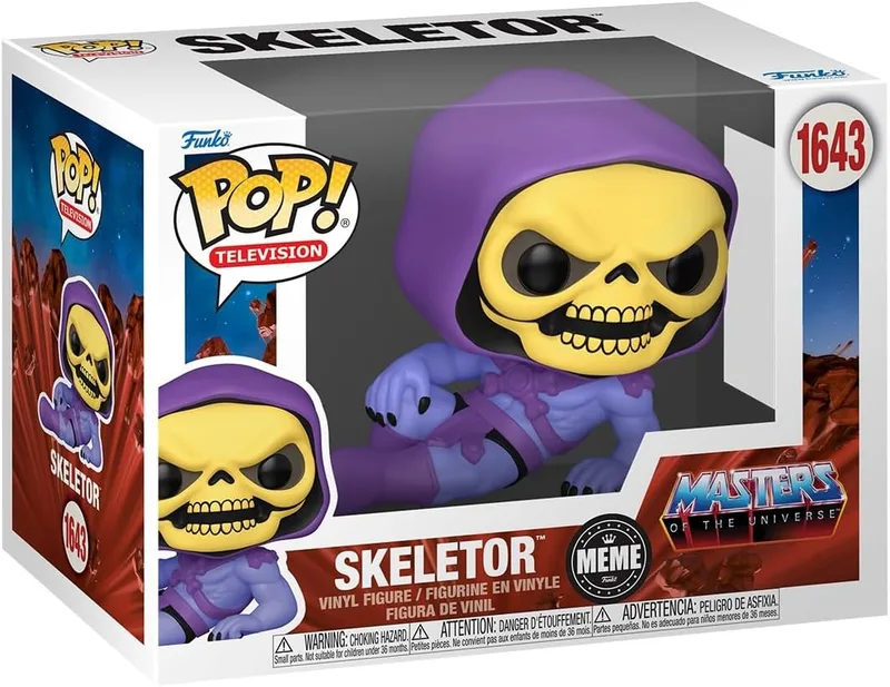 Funko ▫️ Pop! TV: Meme – Skeletor​ - Masters of The Universe - Mestres do Universo - Figura de vinil colecionável - Ideia para presente - Produtos oficiais - Brinquedos para crianças e adultos - Fãs de TV