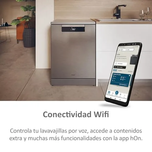 Haier ▫️ I-Pro Shine Série 3 XF 5C4M1X Máquina de lavar louça independente de 60 cm, motor inverter, 15 talheres, terceiro tabuleiro, 8 ciclos, Wi-Fi, Maxi Tub, bloqueio infantil, abertura automática, 44 dB, aço inoxidável 3