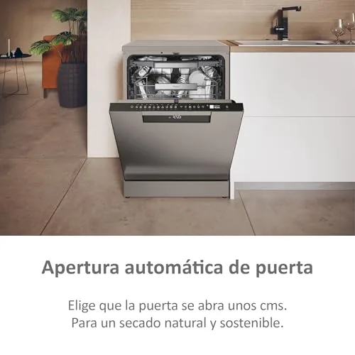 Haier ▫️ I-Pro Shine Série 3 XF 5C4M1X Máquina de lavar louça independente de 60 cm, motor inverter, 15 talheres, terceiro tabuleiro, 8 ciclos, Wi-Fi, Maxi Tub, bloqueio infantil, abertura automática, 44 dB, aço inoxidável 6