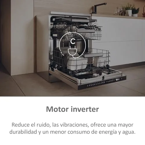 Haier ▫️ I-Pro Shine Série 3 XF 5C4M1X Máquina de lavar louça independente de 60 cm, motor inverter, 15 talheres, terceiro tabuleiro, 8 ciclos, Wi-Fi, Maxi Tub, bloqueio infantil, abertura automática, 44 dB, aço inoxidável 7