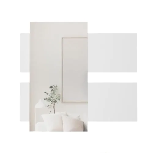 amuéblate online ▫️ Entrada com gaveta e espelho, Móvel de entrada, Modelo Cool, Acabamento em branco-carvalho, Medidas: 75 cm (largura) x 116 cm (altura) x 29 cm (profundidade) 4