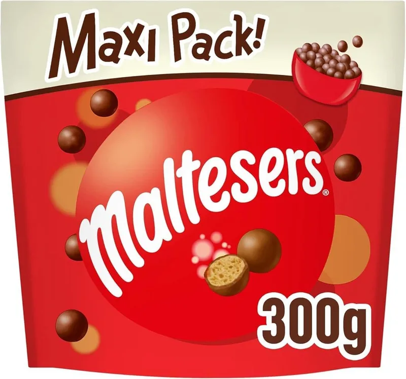 Maltesers ▫️ Snack: Bolinhas de Leite com Malte revestidas com Chocolate de Leite, 300 g