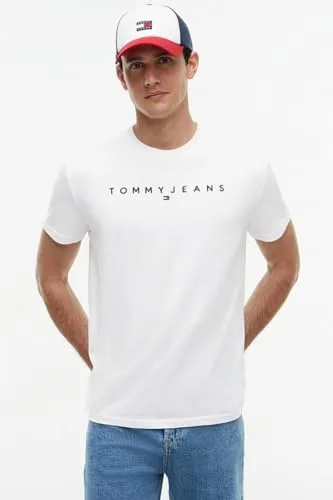 Tommy Jeans ▫️ Camiseta de manga curta para homem com logótipo linear, em algodão 3