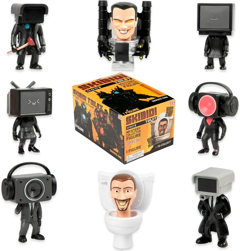 SKIBIDI TOILET ▫️ Série de Colecionadores Mystery Figure – Figura Surpresa Edição Oficial de Colecionador | Inspirada no Fenómeno Viral | Personagem Misterioso Sortido para Fãs e Colecionadores