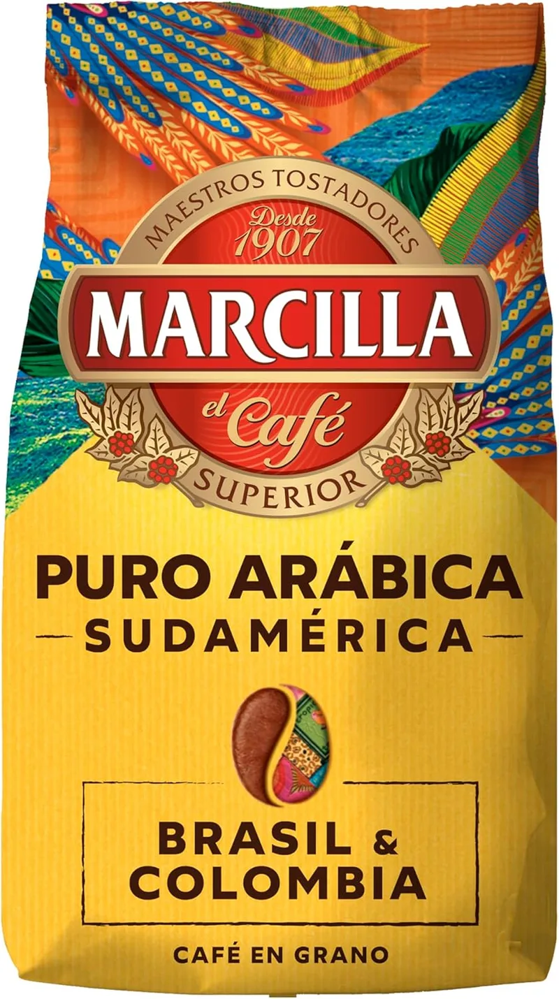 Marcilla ▫️ Puro Arábica Café em Grão da América do Sul 100% Arábica | 400 g