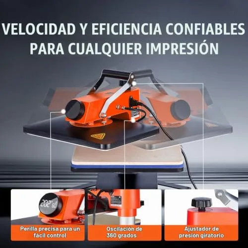 VEVOR ▫️ Máquina de prensagem térmica multifunções 42 x 40 x 39 cm, 5 em 1 para DIY: t-shirts, chapéus, canecas 4