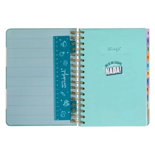 Mr. Wonderful ▫️ Mr.Wonderful - Agenda Wonder 2024/25 Diária Azul - O melhor de cada dia - Agenda escolar com organização diária - Inclui 8 folhas de autocolantes 4