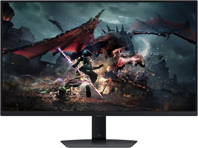 Samsung ▫️ Odyssey G50D - Ecrã para PC (32 polegadas, 180 Hz, 1 ms, ecrã IPS de resposta rápida, resolução QHD: 2560 x 1440, contraste 1000:1, AMD FreeSync, Auto Source Switch +, HDR400, base ajustável,