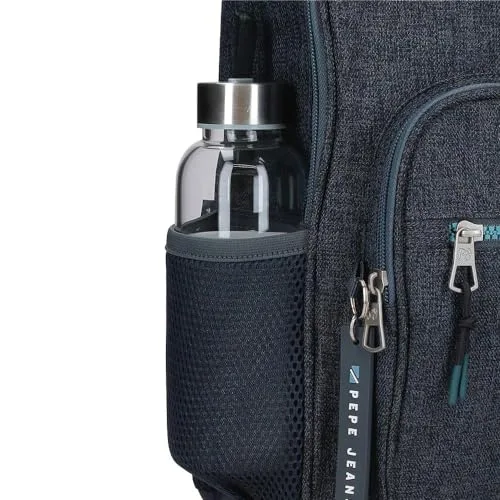 Pepe Jeans ▫️ Edmon, mochila casual, mochila para passeios, fabricada em poliéster, alças largas, ergonómicas e almofadadas, vários bolsos e compartimentos, cor-de-rosa. Da Joumma Bags. 5