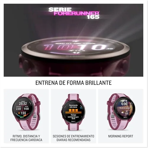 Garmin ▫️ Forerunner 165 Music, relógio inteligente para corrida com GPS, preto 2