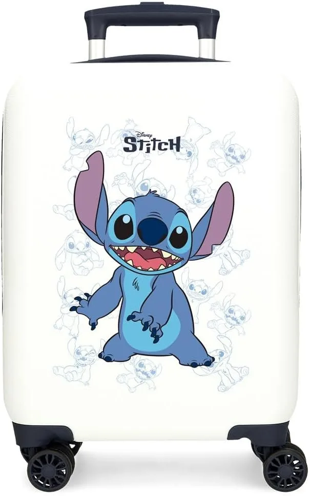 Disney ▫️ Mala Happy Stitch – Mala para crianças, unissexo, branca