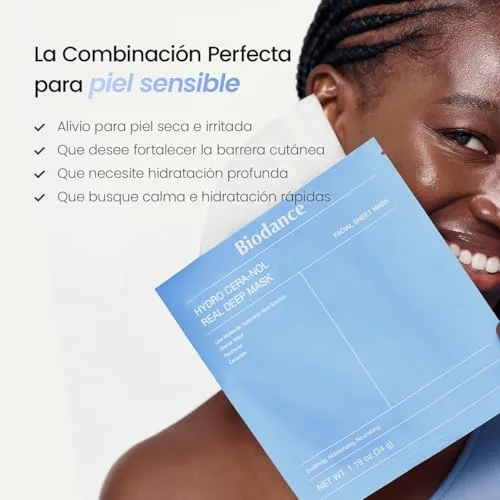 Biodance ▫️ Hydro Cera-nol Real Deep Mask, Máscara facial noturna de hidrogel, hidratante e calmante, reduz a vermelhidão e reforça a barreira cutânea, K-Beauty | 4 unidades 6