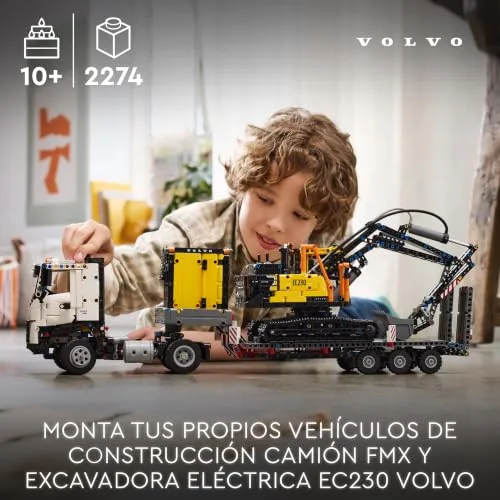 LEGO ▫️ Technic Camião FMX e Escavadora Elétrica EC230 Volvo 42175 3
