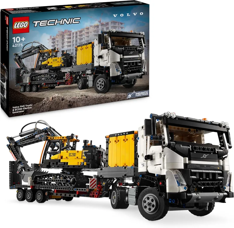 LEGO ▫️ Technic Camião FMX e Escavadora Elétrica EC230 Volvo 42175