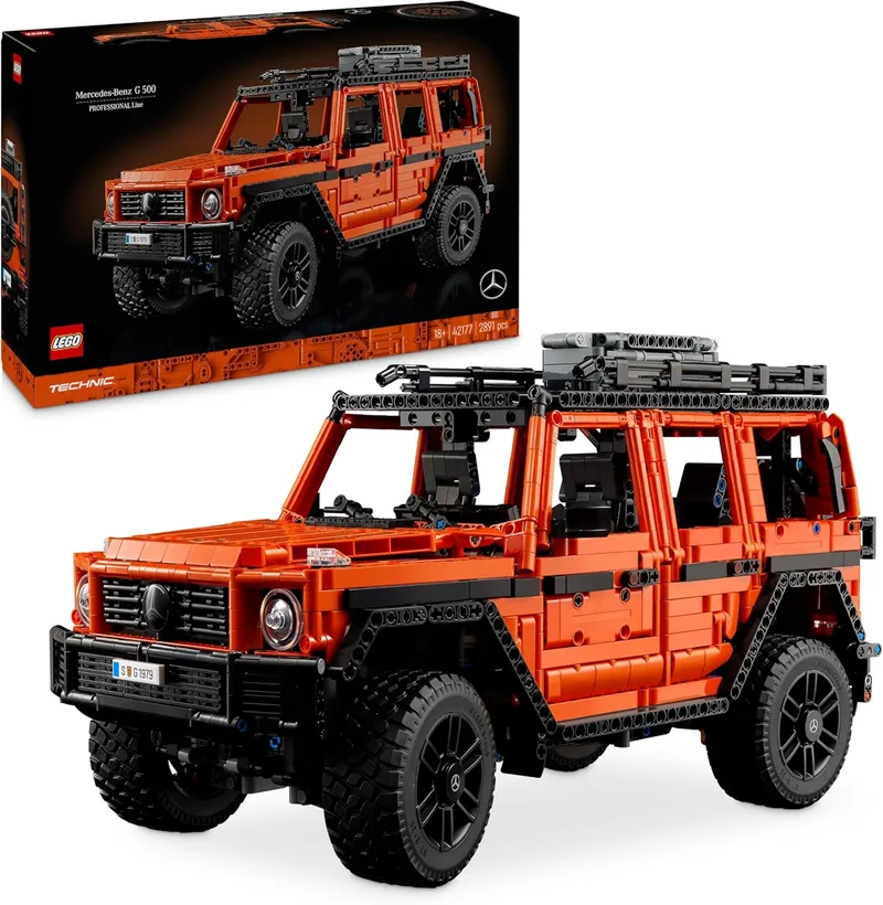 LEGO ▫️ Kit de construção Technic Mercedes-Benz G 500 Professional Line, Maquete de carro Classe G para adultos, Presente para homens e mulheres fãs de 4x4, Decoração para a casa 42177