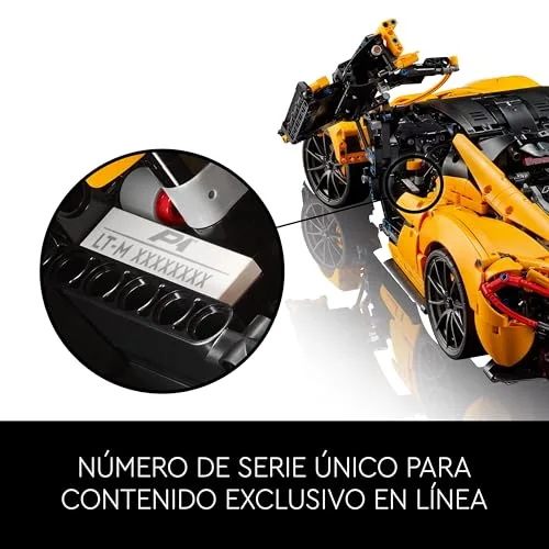 LEGO ▫️ Technic McLaren P1 Maquete de carro em escala para adultos - Presente para pais - Hipercarro de corrida - Kit de maquetes - Decoração para a casa e prateleira 42172 5
