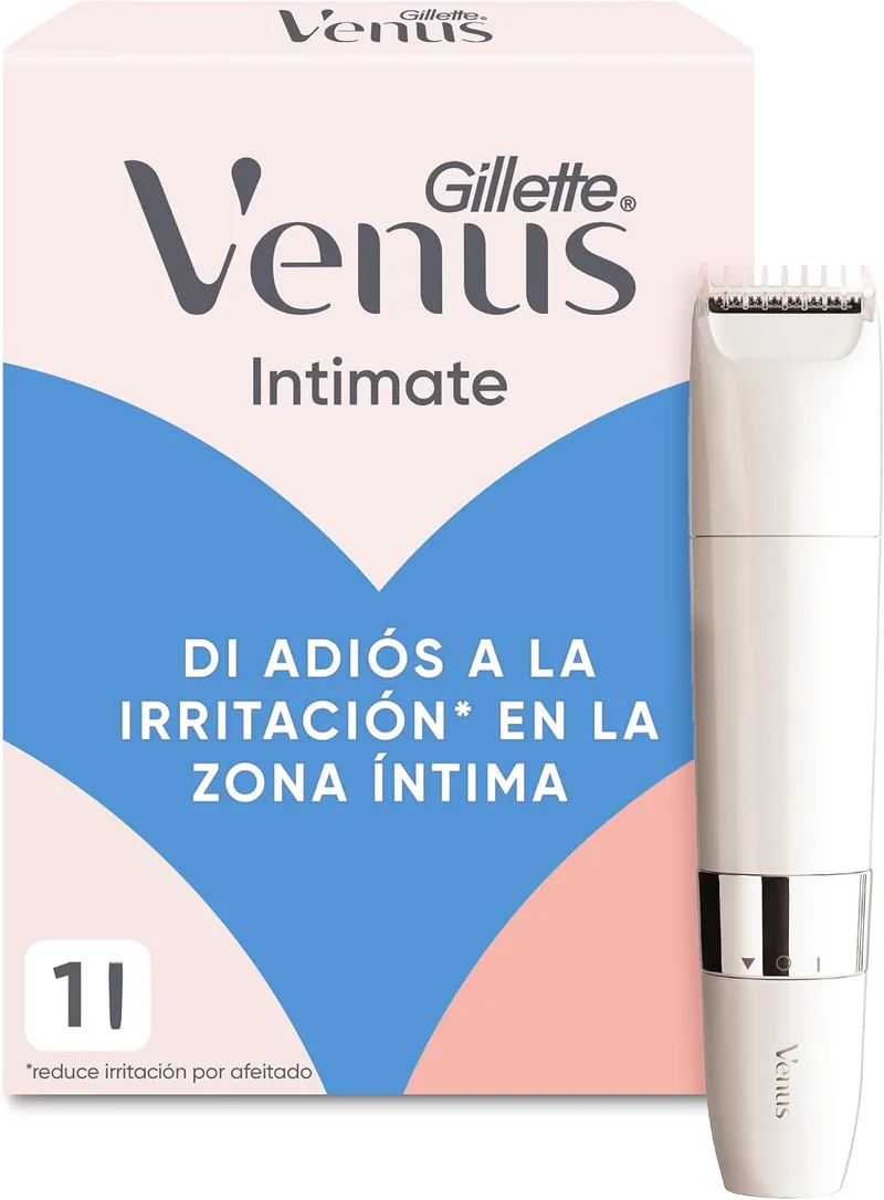 Gillette Venus ▫️ Lâmina de barbear feminina para a zona íntima, depiladora para os pêlos e a pele da zona íntima com aletas protetoras para uma depilação suave; apara e depila os pêlos púbicos tanto a seco como molhados