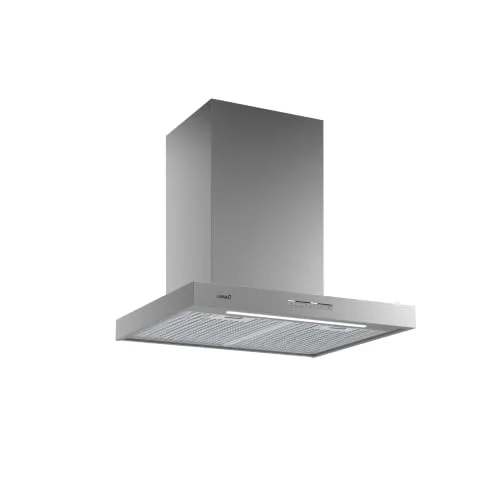 Cata ▫️ Sygma 6010 X Exaustor decorativo de parede de 60 cm, 802 m³/h, 4 velocidades 3+1 Turbo, controlo eletrónico, faixa LED regulável, Classe A, aço inoxidável 4