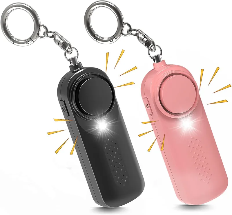 Ninonly ▫️ Alarme Pessoal de 130 dB para Defesa e Emergências - Porta-chaves de segurança com luz LED para mulheres, idosos e crianças