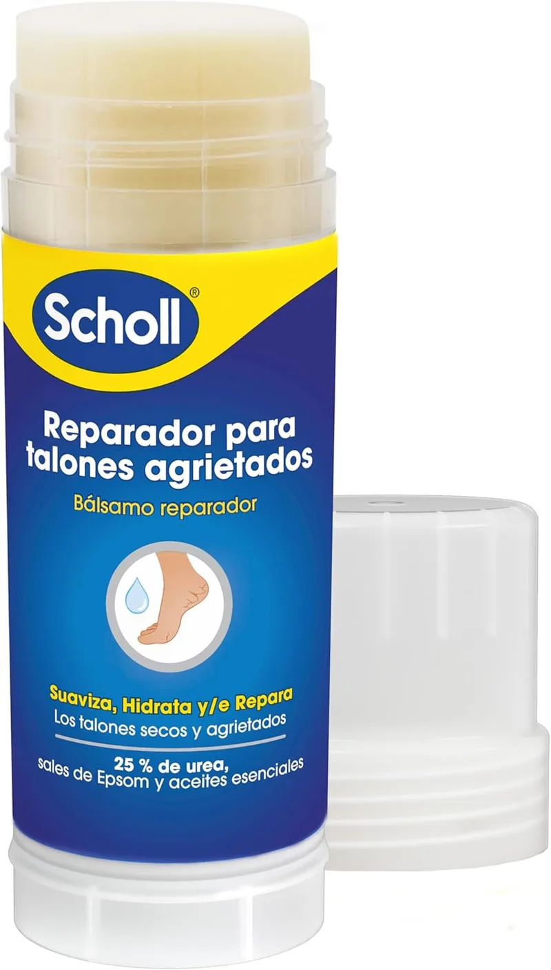 Dr. Scholl's ▫️ Bálsamo Reparador para calcanhares gretados - Suaviza, hidrata e/ou repara os calcanhares secos e gretados - com 25% de ureia, sais de Epsom e óleos essenciais