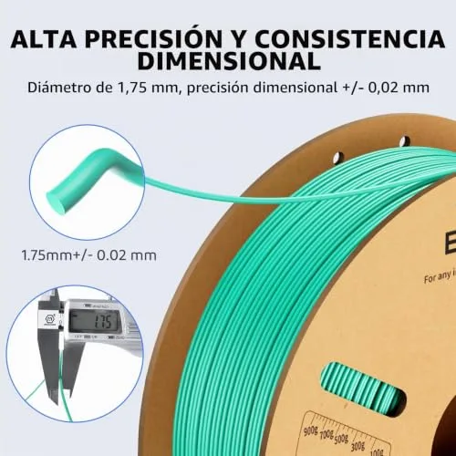 ELEGOO ▫️ Filamento PLA+ 1,75 4 kg Preto, Branco, Vermelho, Azul Escuro 3