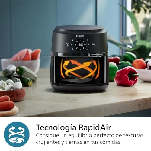 PHILIPS ▫️ 2000 Airfryer - Fritadeira de ar quente de 6,2 L, 13 opções, ecrã tátil, preta 4