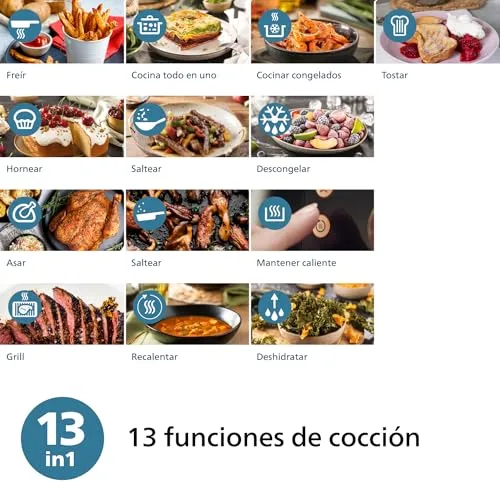 PHILIPS ▫️ 2000 Airfryer - Fritadeira de ar quente de 6,2 L, 13 opções, ecrã tátil, preta 5