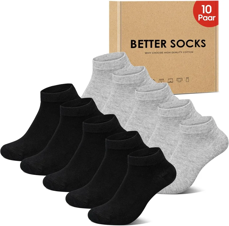 IceReco ▫️ 6/10 Pares Meias curtas para homem Meias desportivas para mulher Meias de tornozelo de algodão de verão Meias baixas desportivas