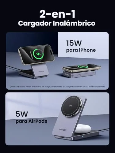 UGREEN ▫️ MagFlow Qi2 15 W Carregador Sem Fios MagSafe 3