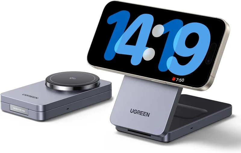 UGREEN ▫️ MagFlow Qi2 15 W Carregador Sem Fios MagSafe