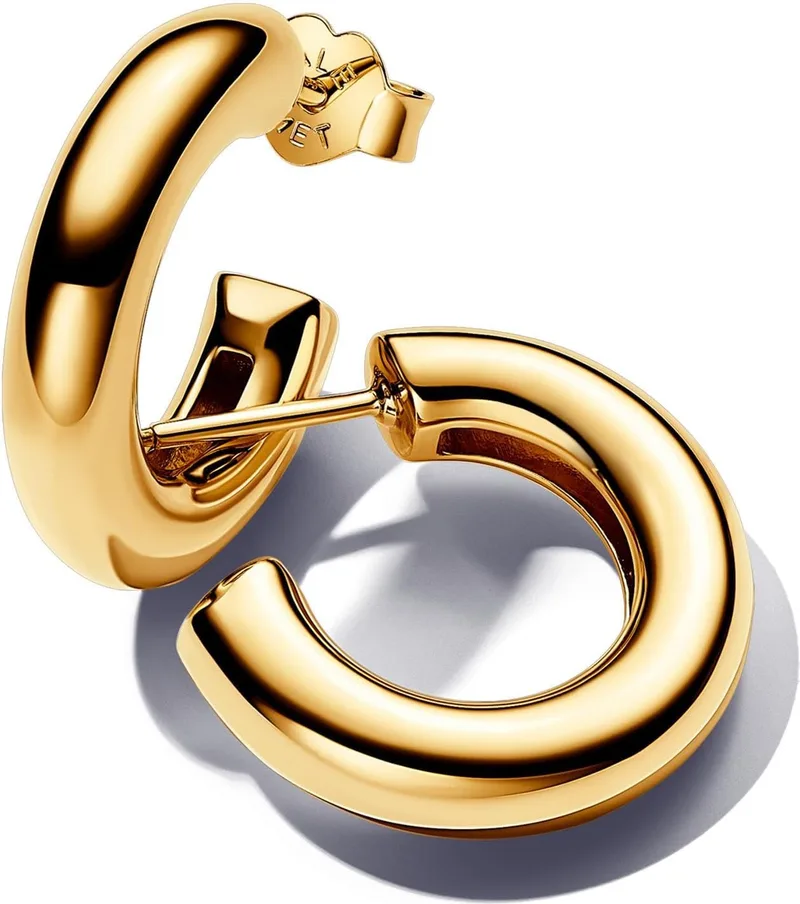 PANDORA ▫️ Essence: Brincos banhados a ouro de 14 quilates