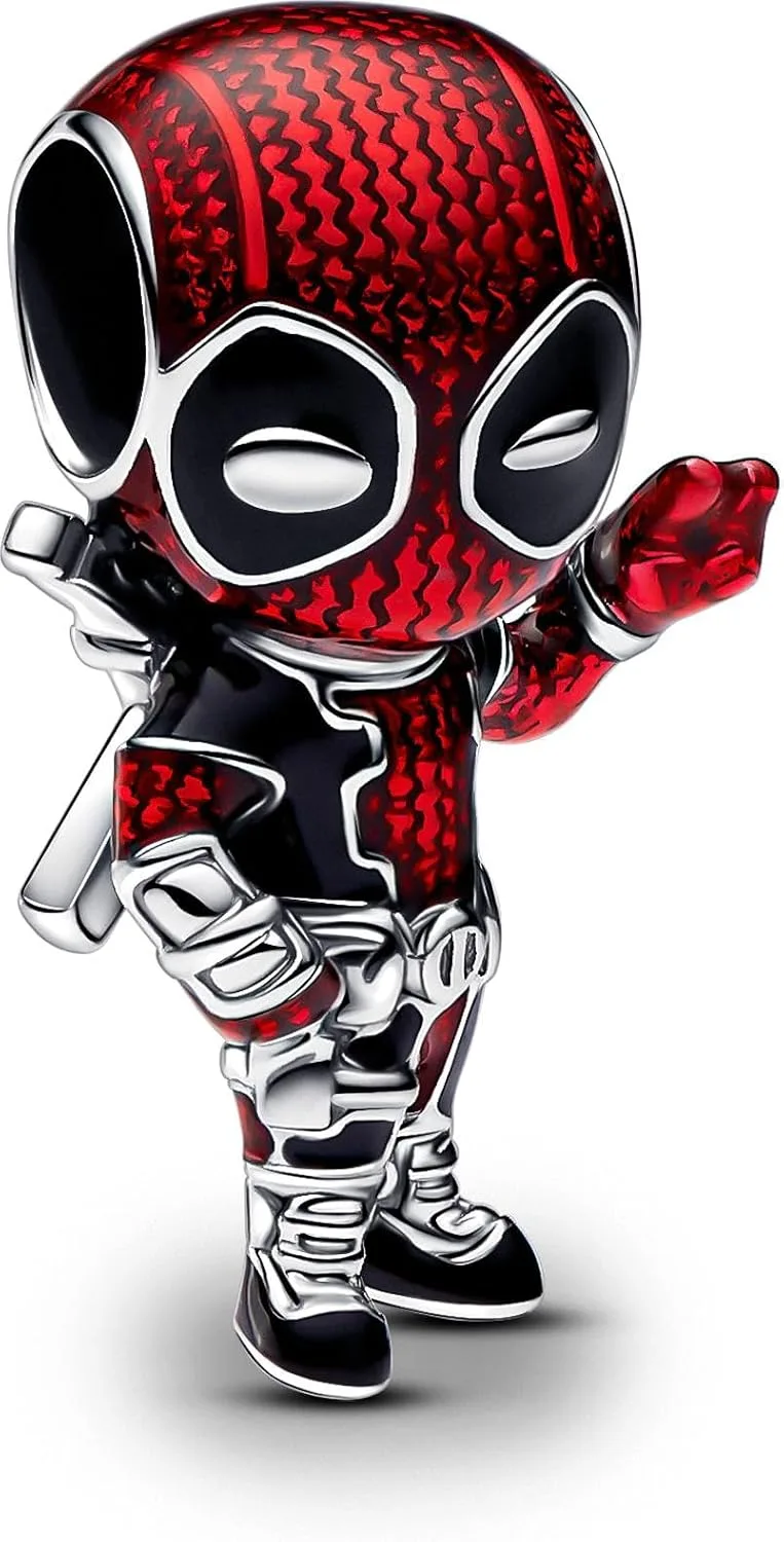 PANDORA ▫️ Charm Moments 793360C01 Deadpool esmaltado