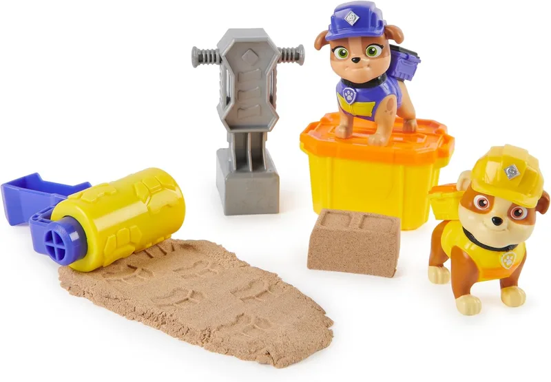 RUBBLE & CREW ▫️ PACOTE DE FIGURAS RUBBLE & MIX, AREIA CINÉTICA & AREIA MÁGICA E ACESSÓRIOS DE CONSTRUÇÃO - Paw Patrol Paw Patrol Toys - Parques infantis - 6066686 - Brinquedos para crianças 3 anos + - Brinquedos para crianças 3 anos + - Presente Criança 3 anos +