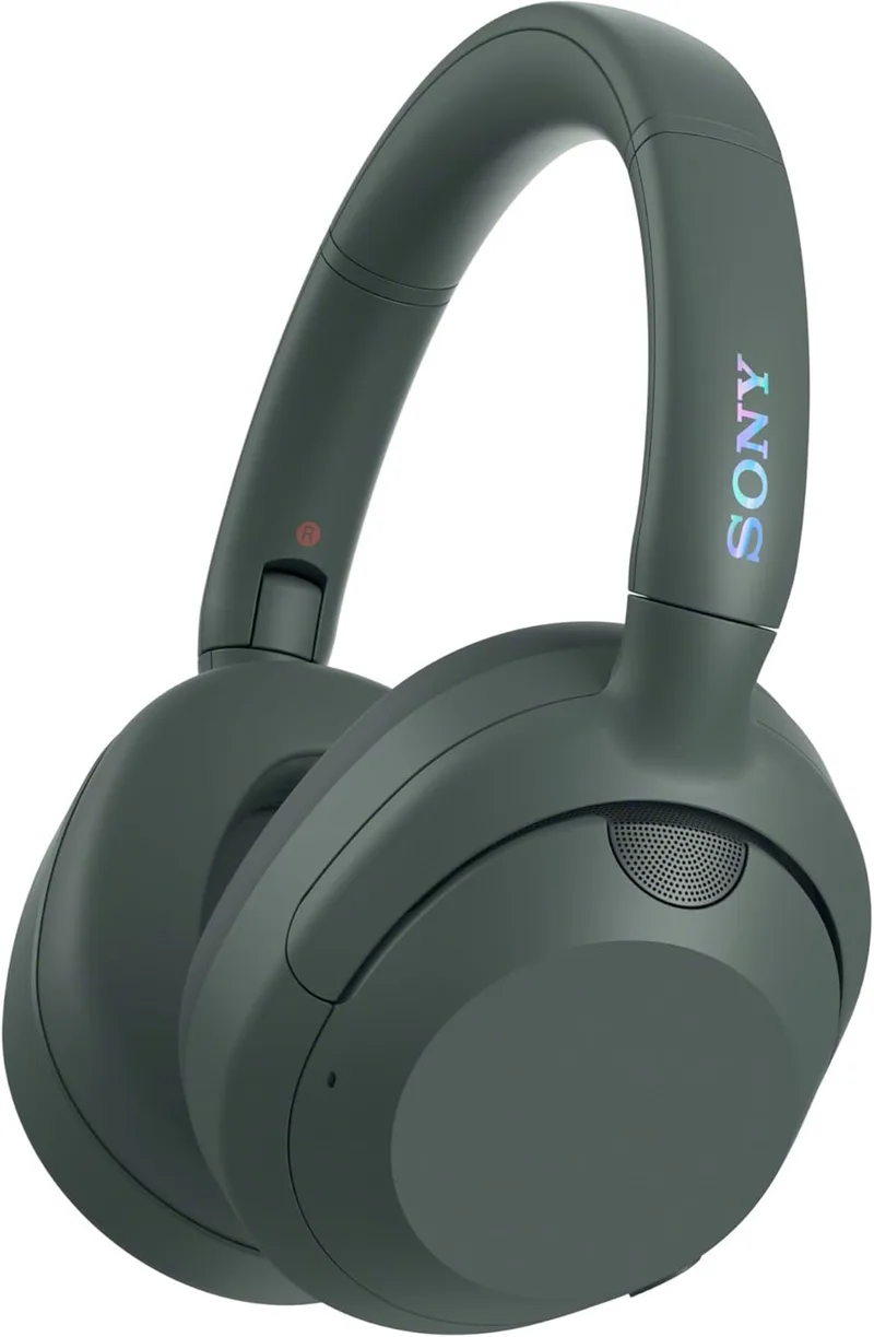 Sony ▫️ ULT WEAR - Auscultadores sem fios com cancelamento de ruído, ULT Power Sound, graves profundos de última geração, o mesmo processador que os WH-1000XM5, chamadas nítidas, 30 horas de autonomia da bateria, compatíveis com iOS e Android - Forest-Gray