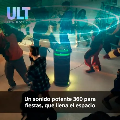 Sony ▫️ ULT TOWER 10, coluna Bluetooth para festas com ULT POWER SOUND e Deep Bass, altifalantes X-Balanced, iluminação LED 360°, funções para festas, microfone sem fios, portátil, rodas giratórias 6