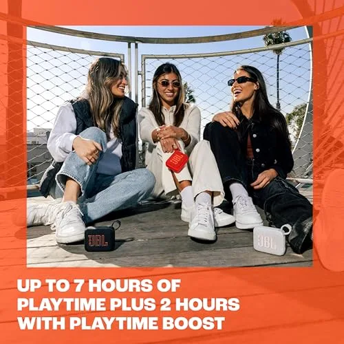 JBL ▫️ GO 4, coluna portátil sem fios com Bluetooth, resistente à água e ao pó (IP67), até 7 horas de reprodução mais 2 horas extra com o Playtime Boost, cinzenta 5