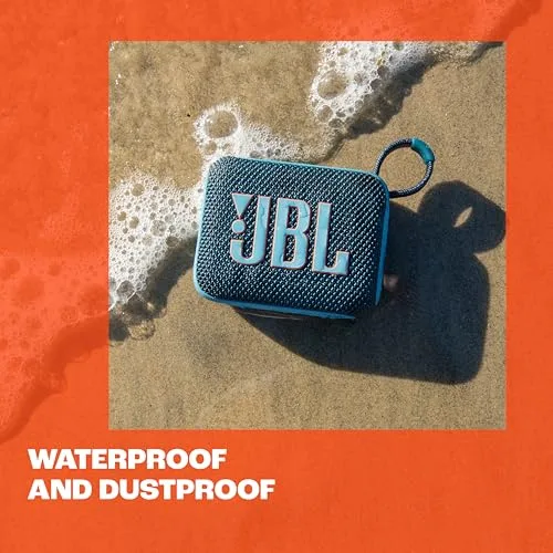 JBL ▫️ GO 4, coluna portátil sem fios com Bluetooth, resistente à água e ao pó (IP67), até 7 horas de reprodução mais 2 horas extra com o Playtime Boost, cinzenta 6