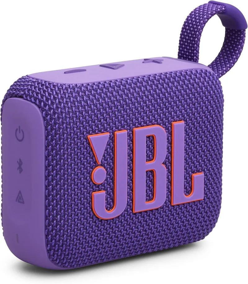 JBL ▫️ GO 4, Coluna portátil sem fios Bluetooth, IP67 à prova de água e de poeira, até 7h de reprodução mais 2h extra com Playtime Boost, roxo