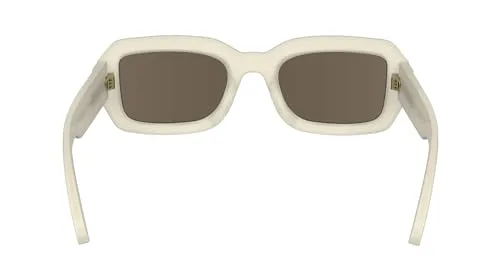 Calvin Klein ▫️ Óculos de sol unissexo para adultos CK24511S - Cor «Chalk» com lentes castanhas lisas 5