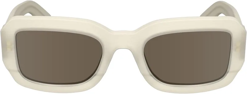 Calvin Klein ▫️ Óculos de sol unissexo para adultos CK24511S - Cor «Chalk» com lentes castanhas lisas