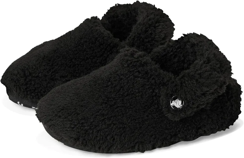 Crocs ▫️ Classic Cozzzy Slipper T, Chinelos Unissexo para Crianças, Preto, 23/24 EU