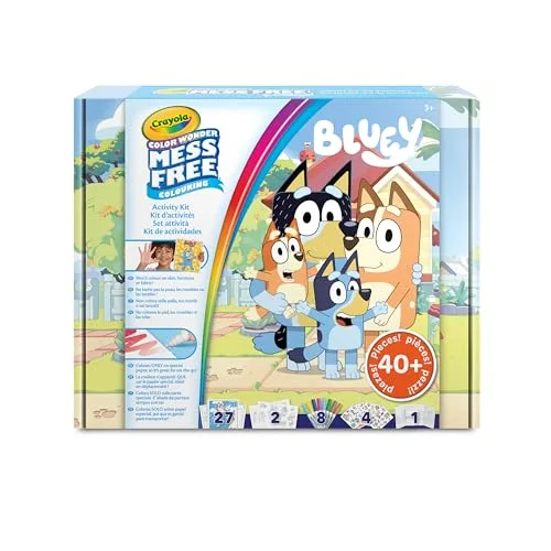 CRAYOLA ▫️ Color Wonder, Conjunto de Presente Bluey que Não Mancha, Conteúdo Rico com Canetas de Cor, Páginas para Colorir, Autocolantes e Mais, a partir dos 3 anos, 75-7171 2
